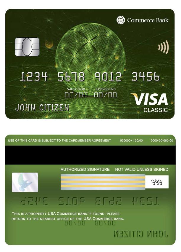 USA Commerce bank visa classic card